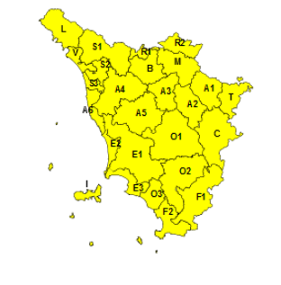 zone di allerta della Toscana