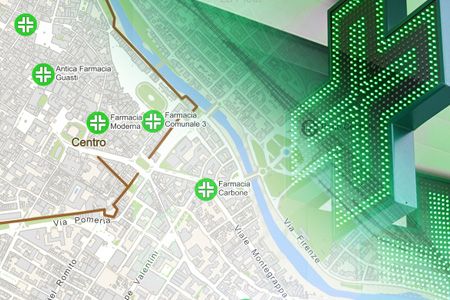 Mappa farmacie a Prato
